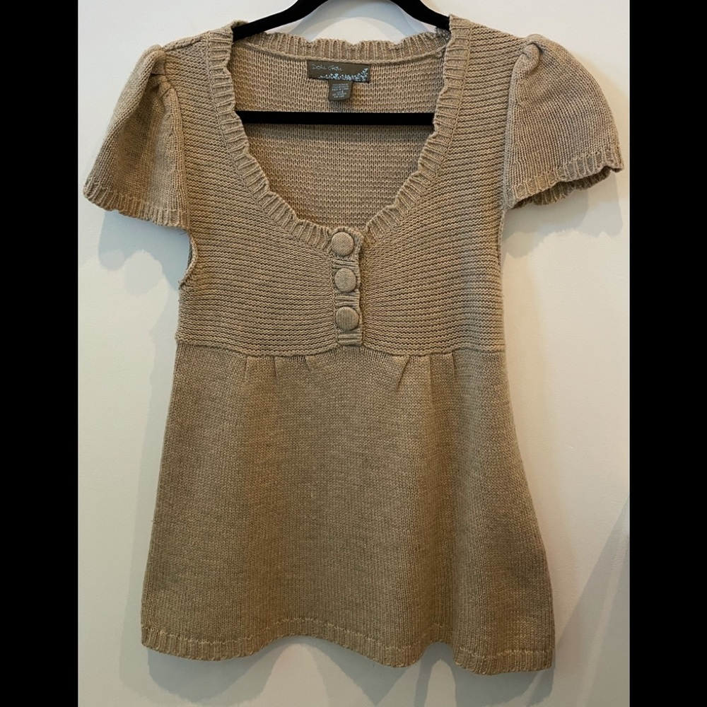Taupe Sweater Top